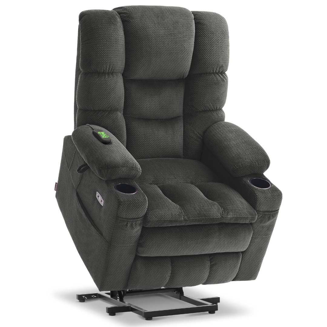 Oyd Large Dual Motor Power Recliner Lift Chair with Massage and Dual Heating, Adjustable Headrest, Infinite Position Hokku Designs Body 