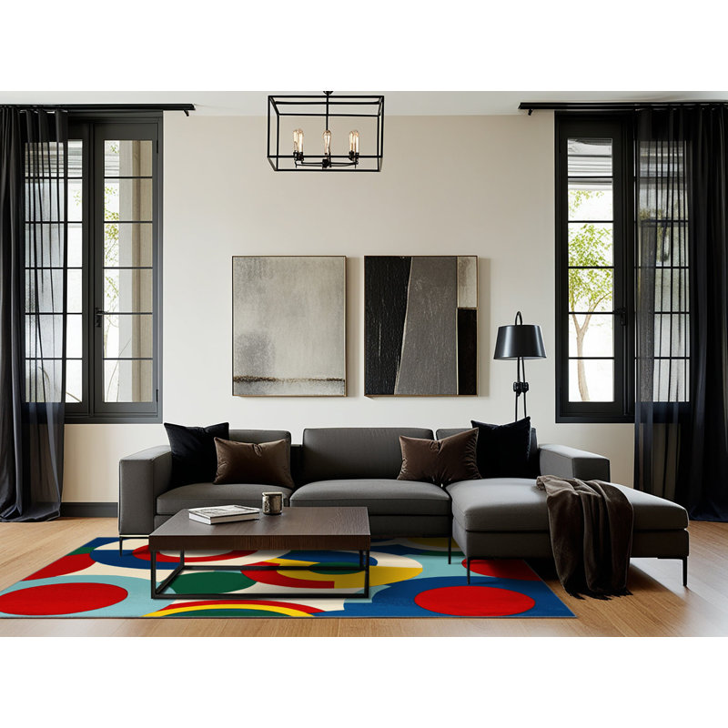 Tapis rétro Groove, Rectangulaire 2 pi x 3 pi