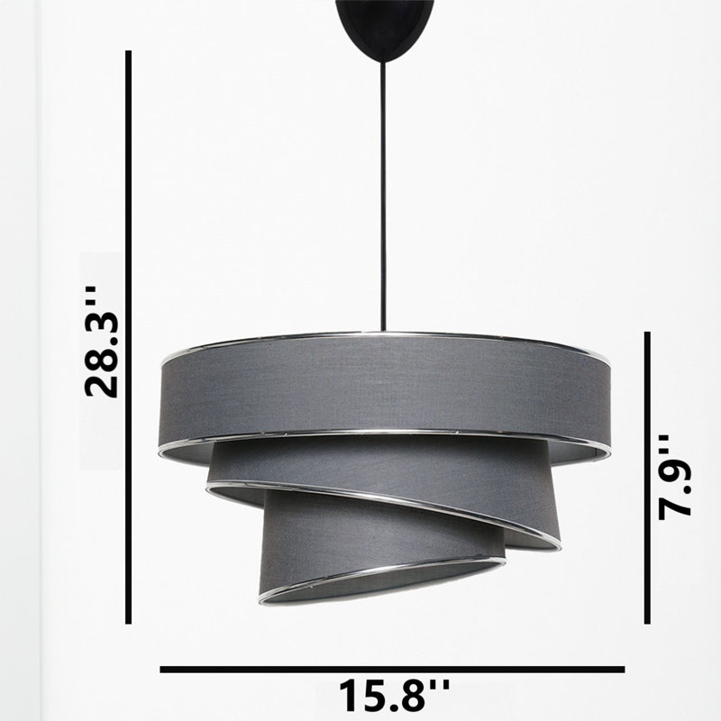 Lustre Yesemia, Argent, Gris anthracite