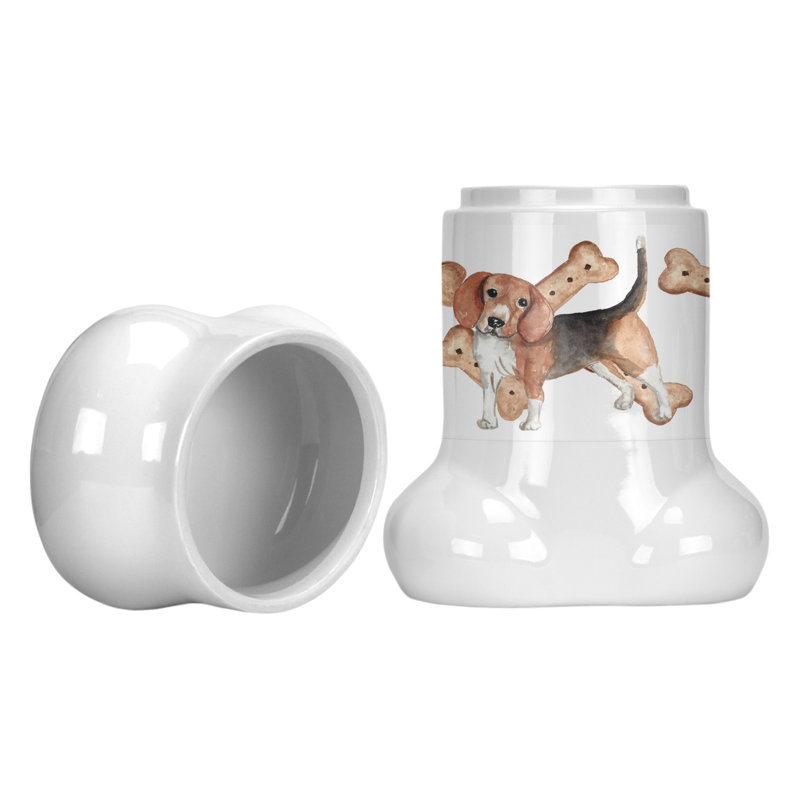 Pot à animaux en forme d’os beagle chiot