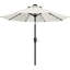 Parasol de marché avec lumières solaires à DEL, inclinaison et manivelle Cutshall-1995405503-1995405499
