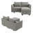 L Shaped Modular Reversible Sofa with Chaise Small Sectional-561185874