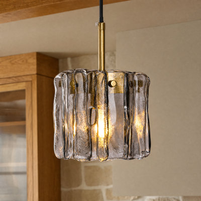 Luminaire suspendu moderne en verre fumé