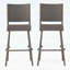 Ensemble de 2 tabourets de bar 29 po en rotin PE sans accoudoirs, gris, durables et confortables-134682427