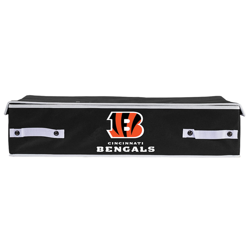 Franklin Sports Mesh Decorative Bin, Cincinnati Bengals, 6.5 H x 18 W x 26 D