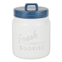 Blue Donuts Vintage Cookie Jar - Cookie Jars for Kitchen Counter, Airtight  Jar Cookie Containers, Turquoise Cookie Tin, Cookie Tins with Lids for Gift