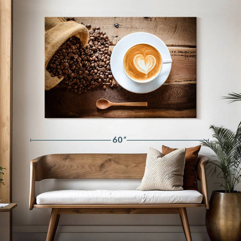 Yarlin Latte Coffee, 34" H x 51" W