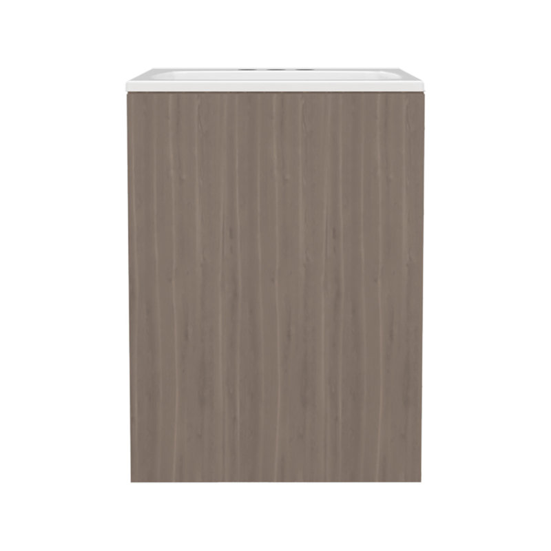 Armoire de salle de bain à 2 tablettes avec porte simple, Chêne blanc