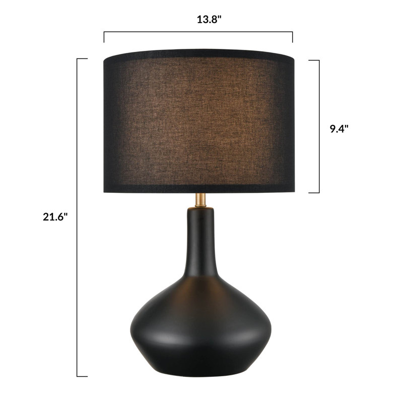 Beutler Ceramic Table Lamp, Black