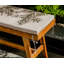 Solid Wood Outdoor Bench with Cushion