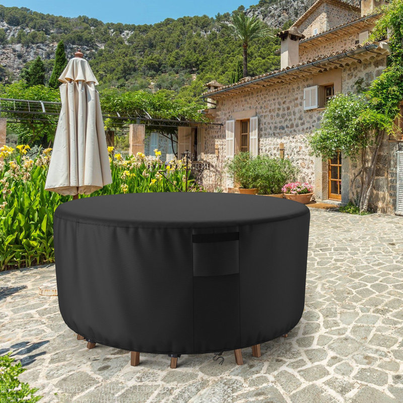 Outdoor Furniture Cover Waterproof Patio Furniture Covers for Round Table Chairs Set, 27.5" H x 84" W x 84" D