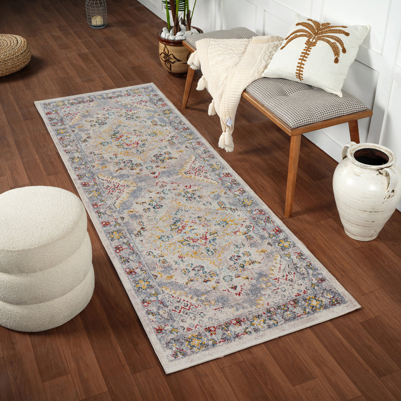 Machine Woven Indoor Rug, Taupe/Cream, Runner 80 x 220 cm