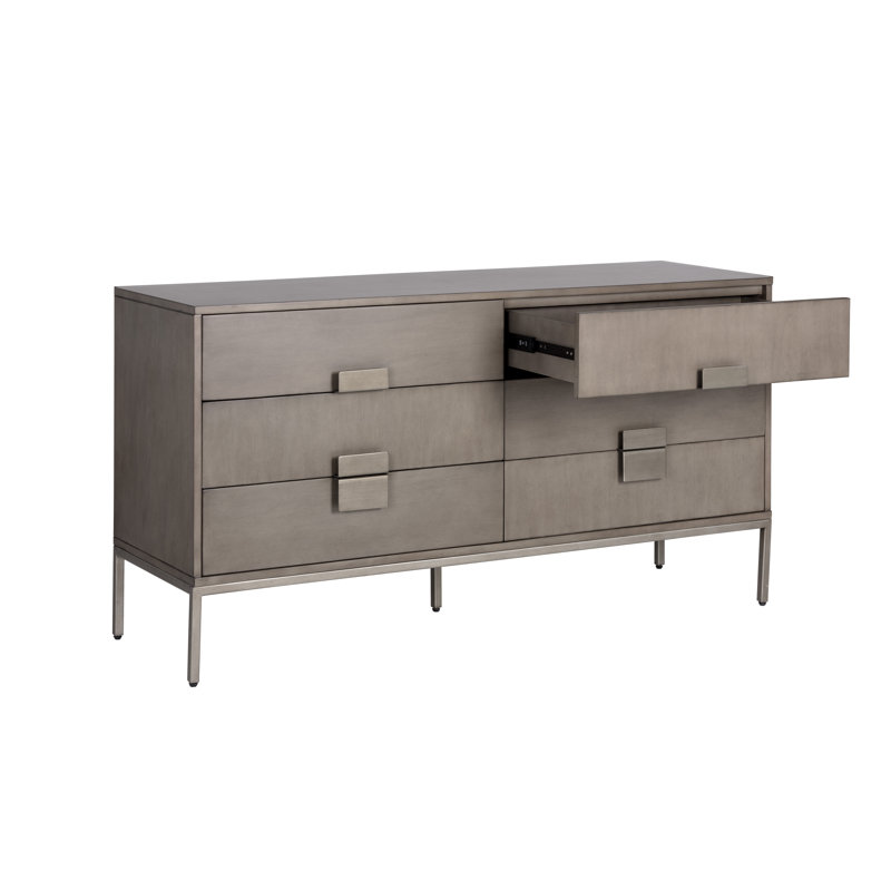 6 - Drawer Dresser, Gray