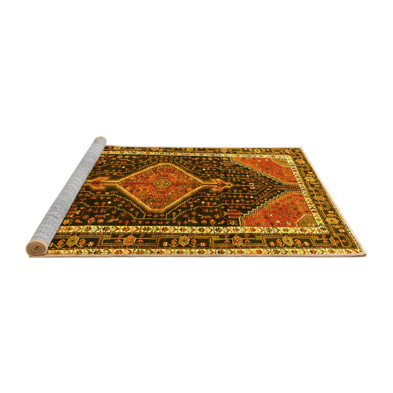 Washable Southwestern Indoor Rug, Square 3'