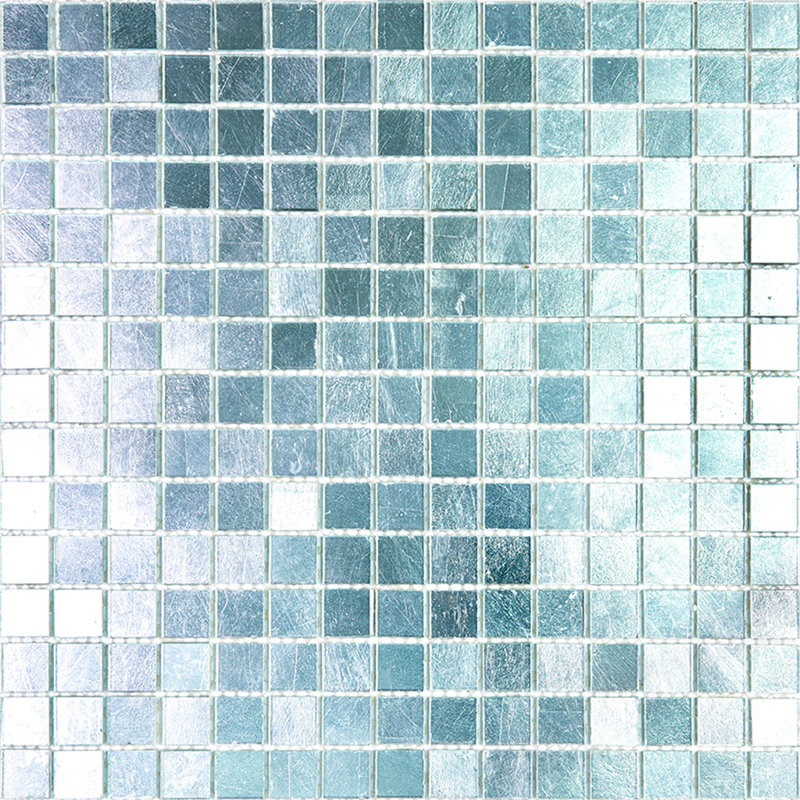 Carreau de mosaïque pour mur et plancher en verre 0,8 po x 0,8 po Altin, Argent