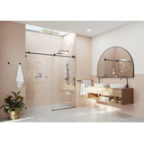 Eclipse 64 - 68 in. x 78 in. Fully Frameless Sliding Shower Door
