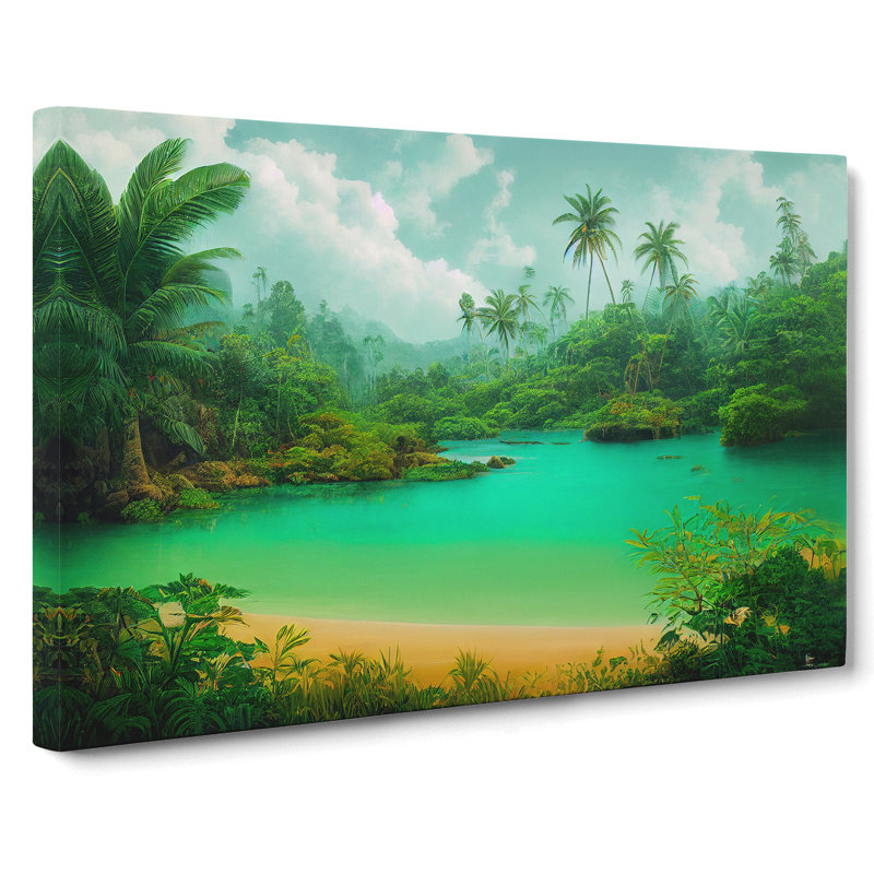 Tropical Forest Beach Vol.3 - Wrapped Canvas, 35cm H x 50cm W x 3cm D