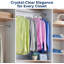 Serenelife 50 pièces Cintres en plastique transparent - cintres invisibles antidérapants, taillés en cristal, durables et peu encombrants (transparents)-116312580-116312581