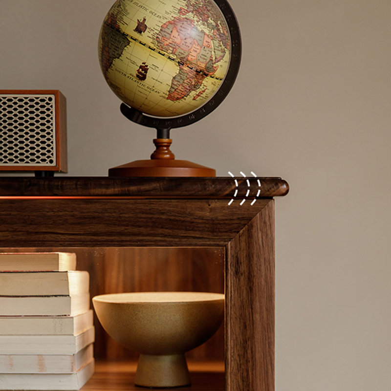American style all solid wood closed bookcase