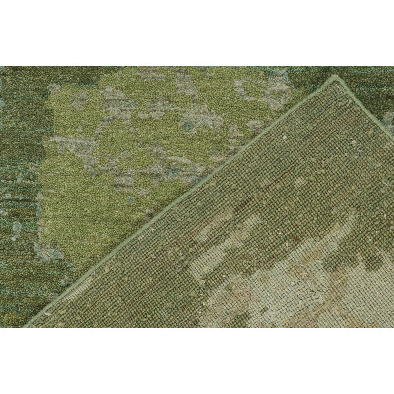 Handmade Silk and Wool Area Rug