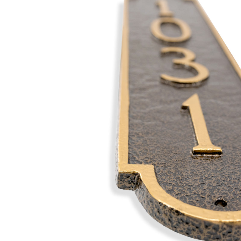 Rockford Column Address Sign Plaque, Antique Copper / Copper, Yes