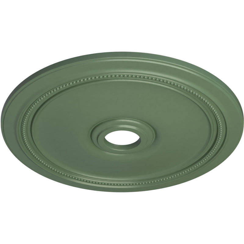 Médaillon de plafond Endurathane Diane, DE 24 po x P 3 5/8 po x P 1 1/4 po (convient aux auvents jusqu'à 6 1/4 po), fini vert athénien peint à la main