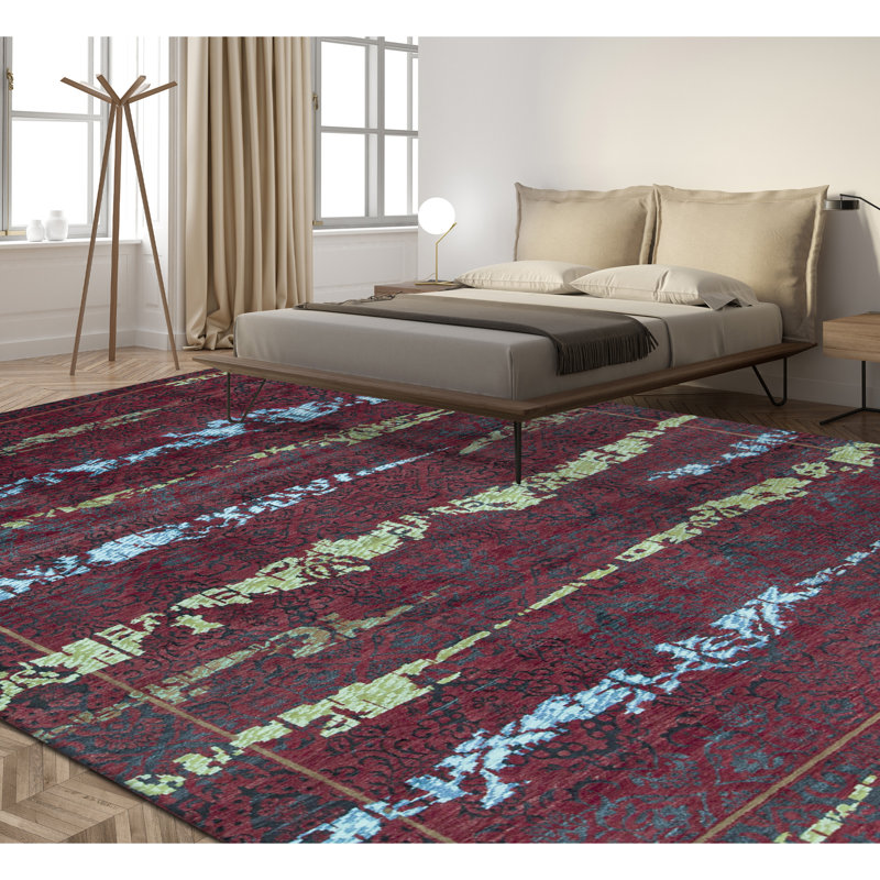 Neo Villa Abstract Area Rug in Red