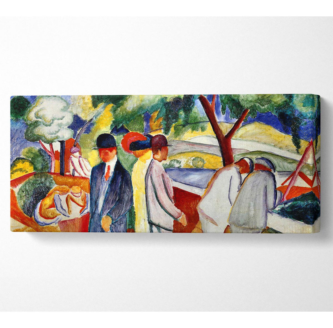 August Macke Großer heller Spaziergang - Kunstdrucke auf Leinwand