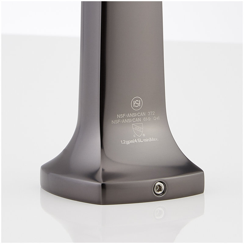 Sefina Wall-Mount Bathroom Faucet and Rough-in Valve - Gunmetal, Gunmetal