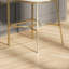 Tabouret de bar 31 po Hampton, similicuir blanc avec structure en acier doré-1438486803