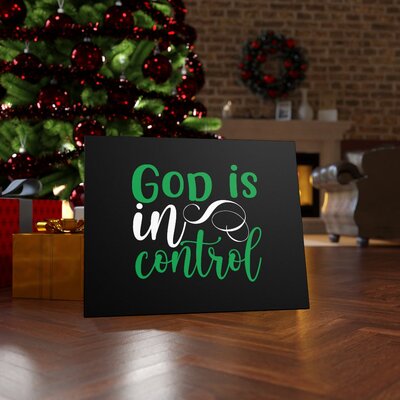 God Is In Control Christian Wall Art Bible Verse Print Ready to Hang -  Express Your Love Gifts, 35253778522082857147