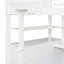 Lit mezzanine simple avec bureau et compartiment de rangement - Maximisez votre espace Tablettes blanches et design fonctionnel