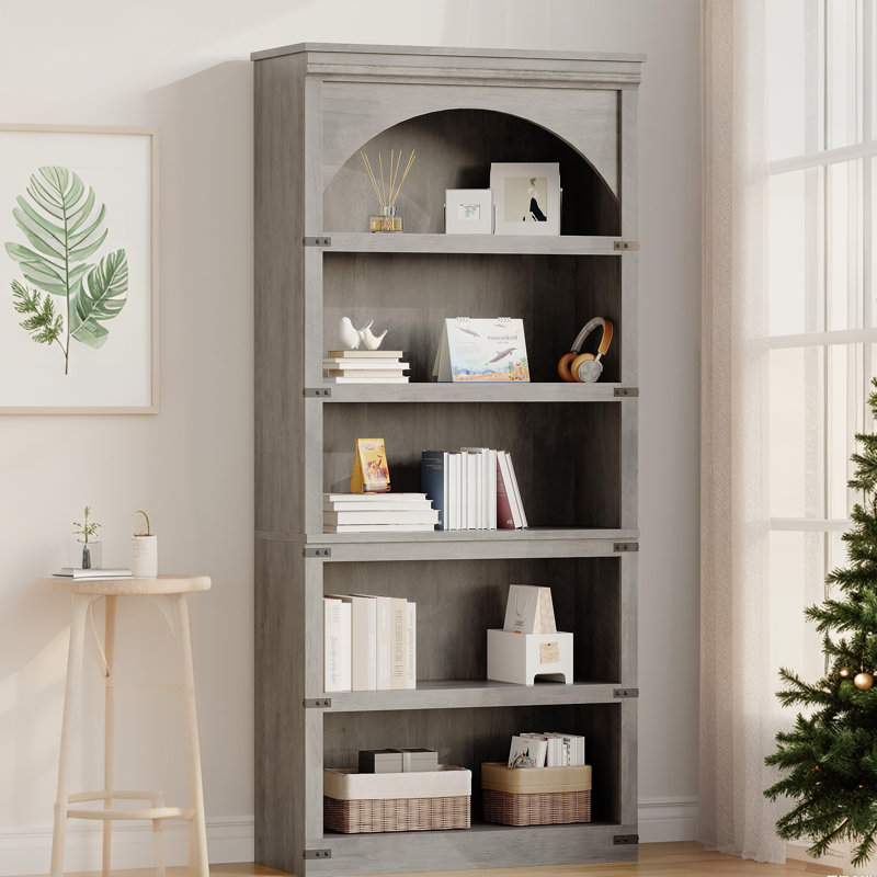 174.5cm H x 80cm W Standard Bookcase, Grey