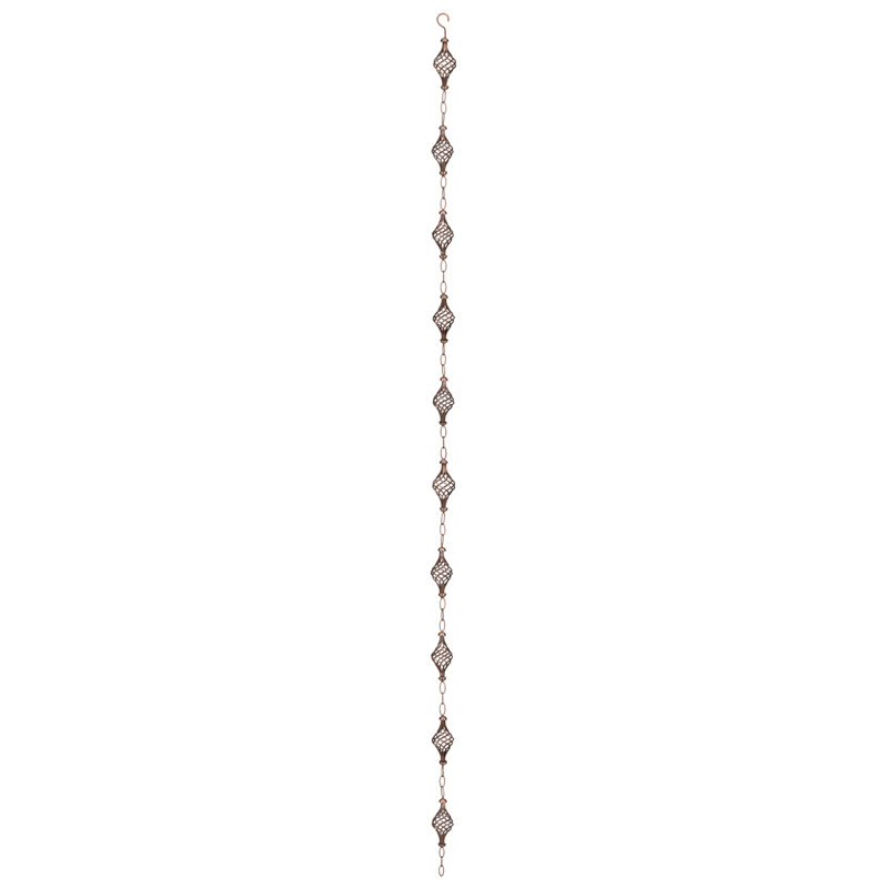 Antique Copper-Plated Finial Rain Chain with Powder Coating