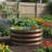 Brown, Galvanized Raised Garden Bed 2-Piece Set, 23.5 X 23.5 X 12.01 Inches, Outdoor Set, Specifically For Vegetable And Flower Growing.