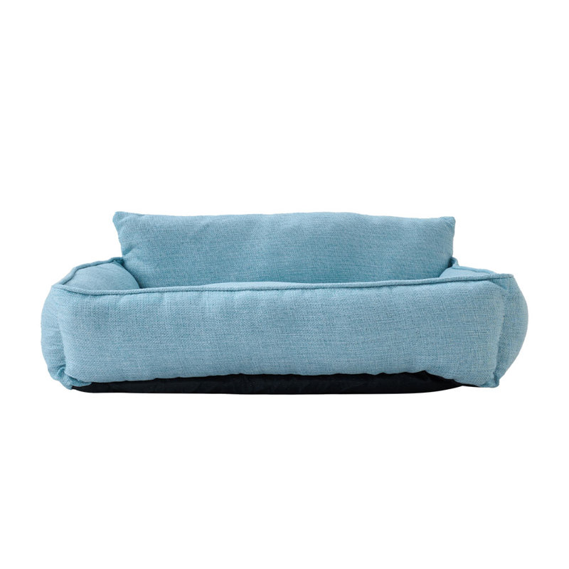 Polyester Pet Bed, Blue, 21cm H x 55cm W x 41cm D