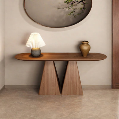Retro Minimalist Art Solid Wood Console Table