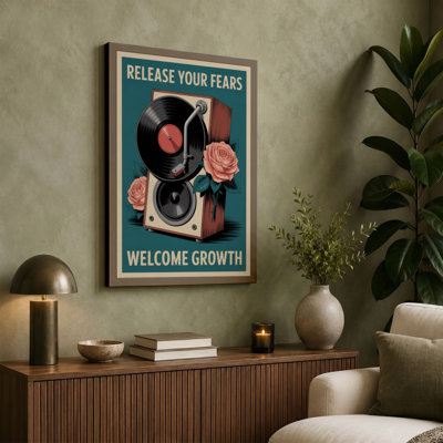Release and Grow Retro - Wrapped Canvas