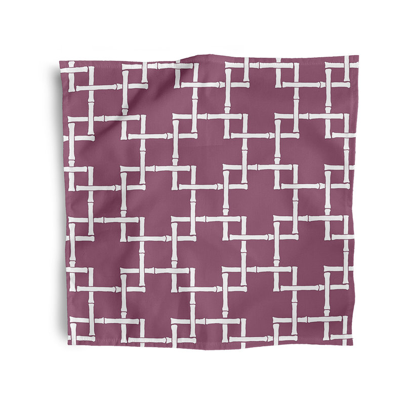 Kwaun Polyester Geometric Square Napkin, Purple
