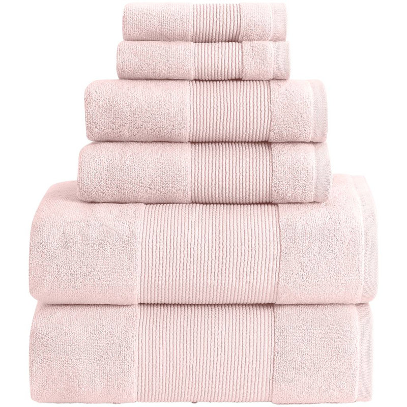 Modern Threads - Air Cloud 6-Piece 100% Zero-Twist Cotton Towel Set - Bath Towels, Hand Towels, & Washcloths - Super Absorbent & Quick Dry - 500 GSM - Soft & Plush
