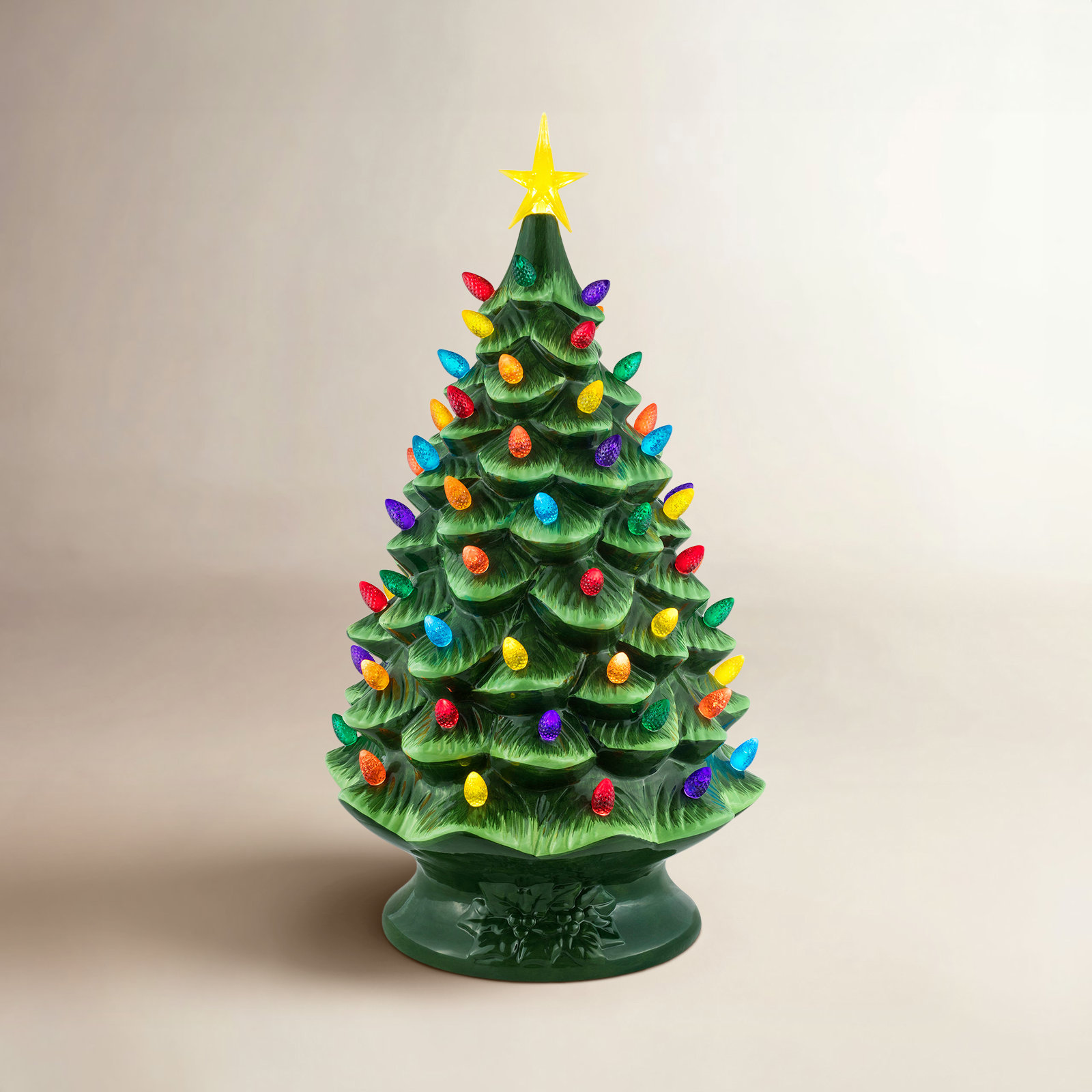 Nostalgic Ceramic Tabletop Tree, Green