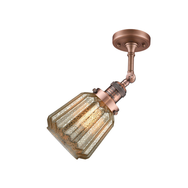 Vinson Armed Sconce, Antique Copper, Mercury