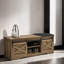 Banc rembourré en similicuir, banc de rangement, banc à chaussures pour hall d'entrée-642998357