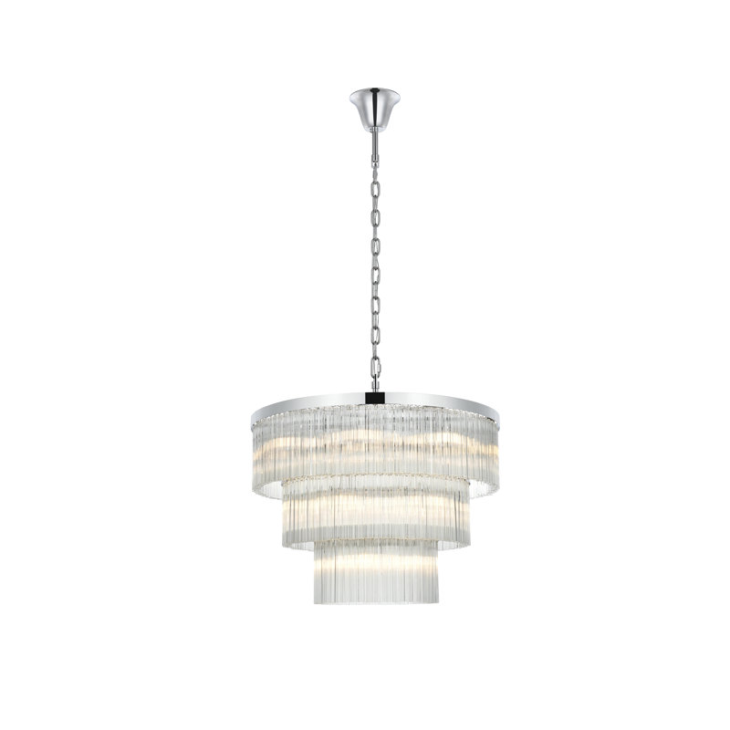 Lu 32 inch Chandelier , Chrome