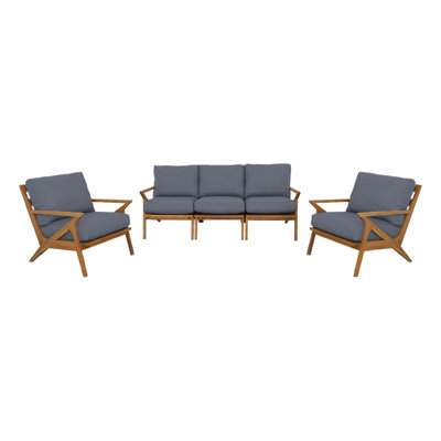 Hatteras Outdoor 3 - Piece Teak Conversation Set