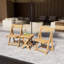 Bistro de patio pliable avec 2 chaises et une table rectangulaire pour les espaces de vie extérieurs
