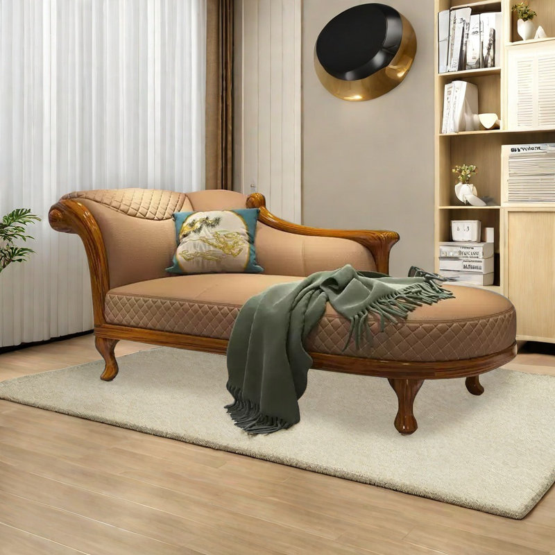 Chaise en bois massif exquise et confortable, Orienté à gauche (vu de face)