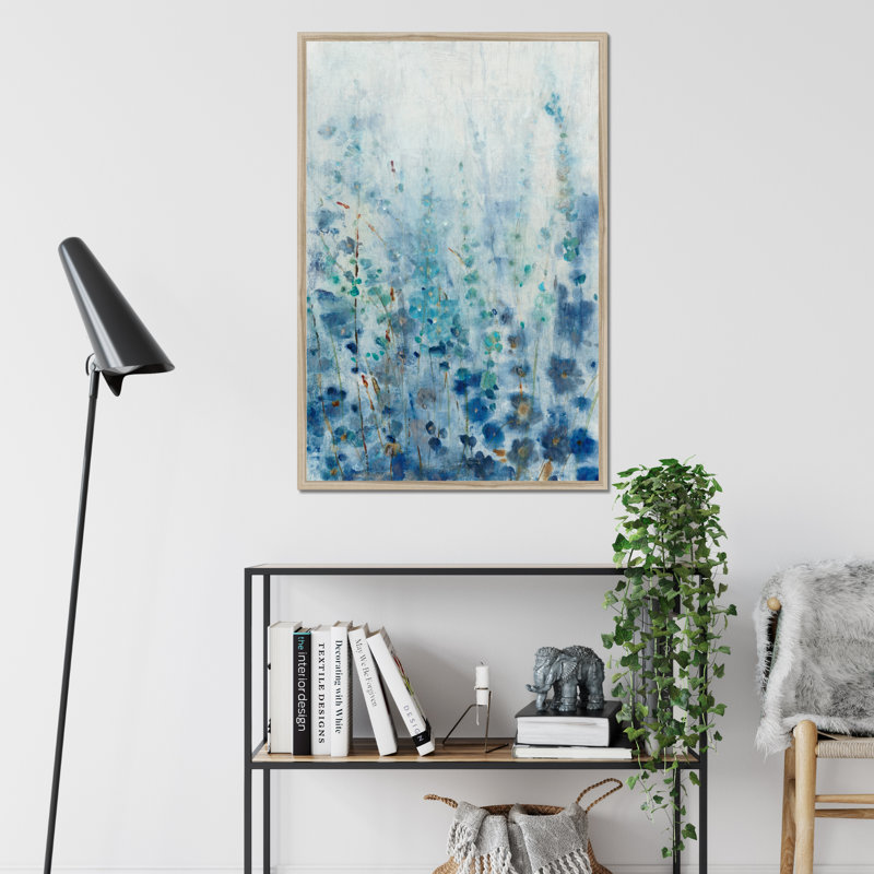 Misty Blooms I 1 Piece Painting, 76cm H x 51cm W, Black Floater Framed Canvas