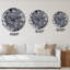 Marble Waves In Shades Of Grey - horloge murale moderne-1728244855