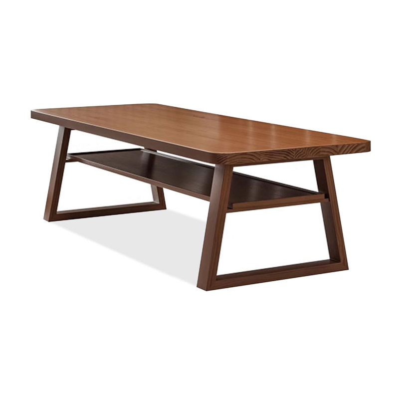Bureau rectangulaire brun en bois massif, H 29,53 po x l 62,99 po x P 31,5 po